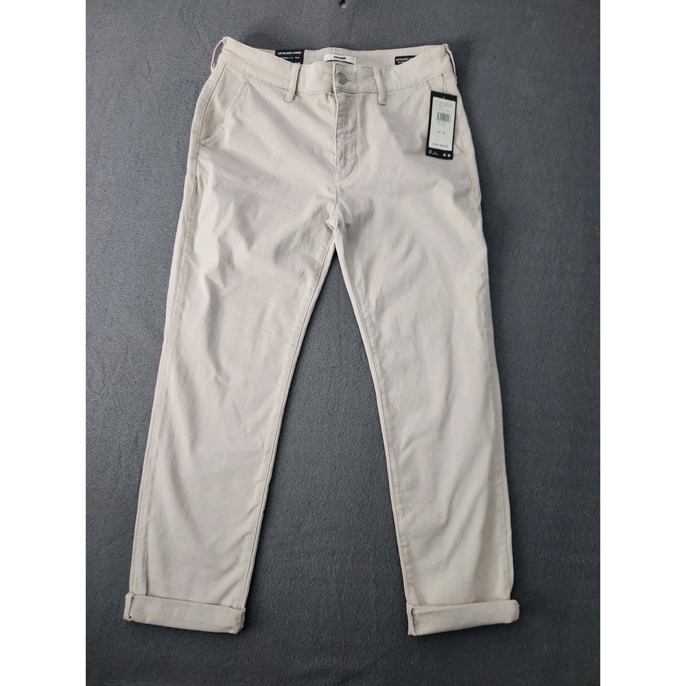 Mavi Kathleen Mid-Rise Slim Chino Pants Jeans 30/28 Light Tan NWT Career $118
